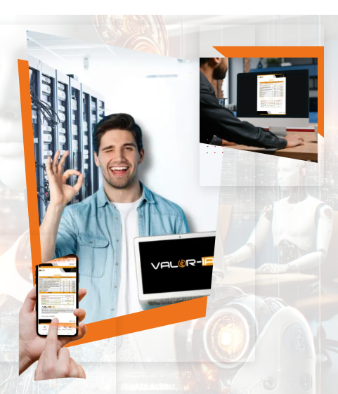 Hombre feliz con VALOR-IA